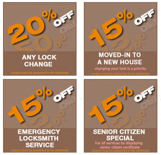 Lake Mann Gardens FL Locksmith, Lake Mann Gardens, FL 407-545-7420 - coupon19-set-four